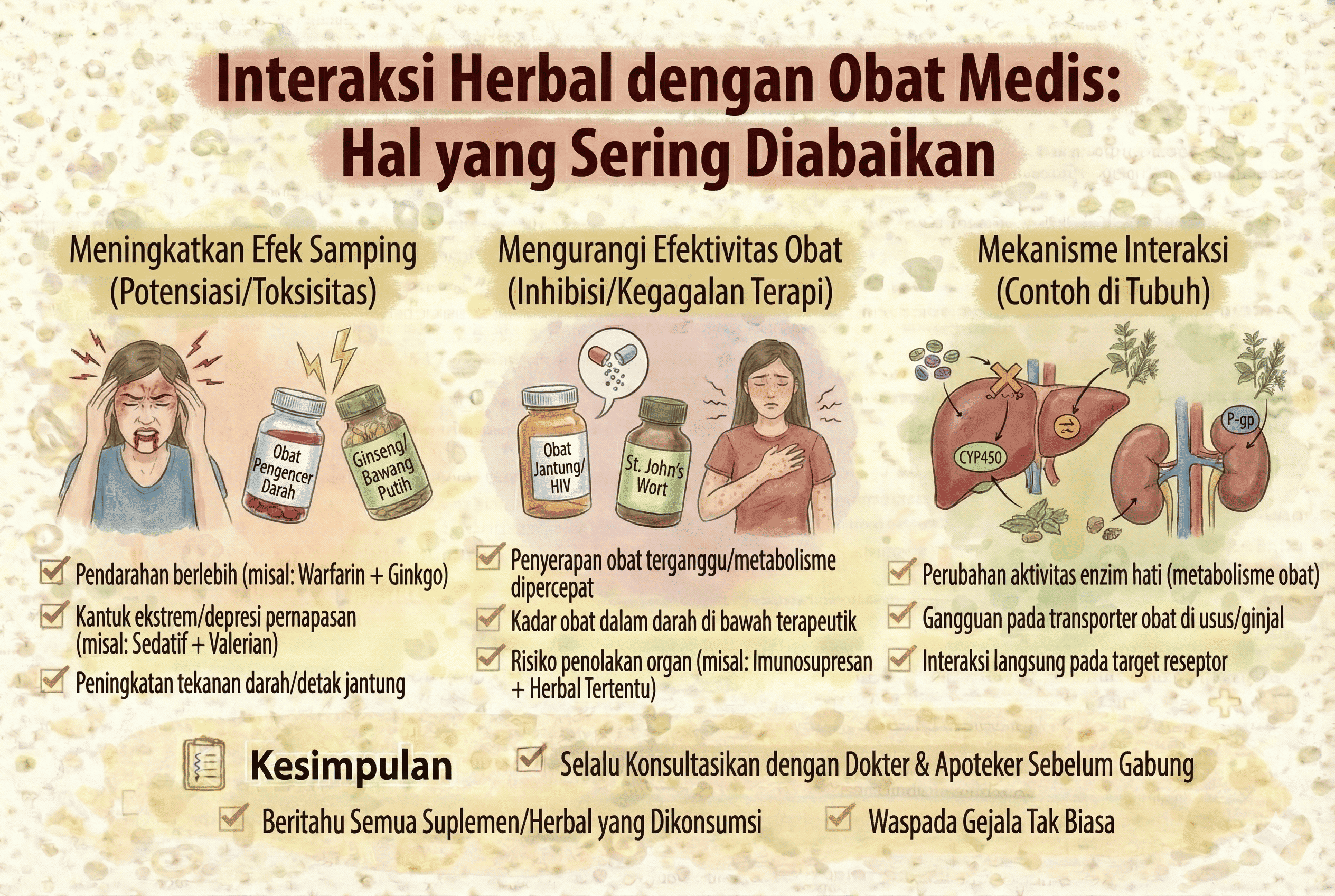 Interaksi Herbal dengan Obat Medis: Hal yang Sering Diabaikan